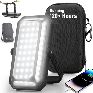 LED Camping Lantern Rechargeable, 10000mAh Portable Camping Lights up to 120  Hours, 12 Light Modes, Dimmable, LCD Digital Display, Waterproof, Camping Essentials for Power Outages, Emergency