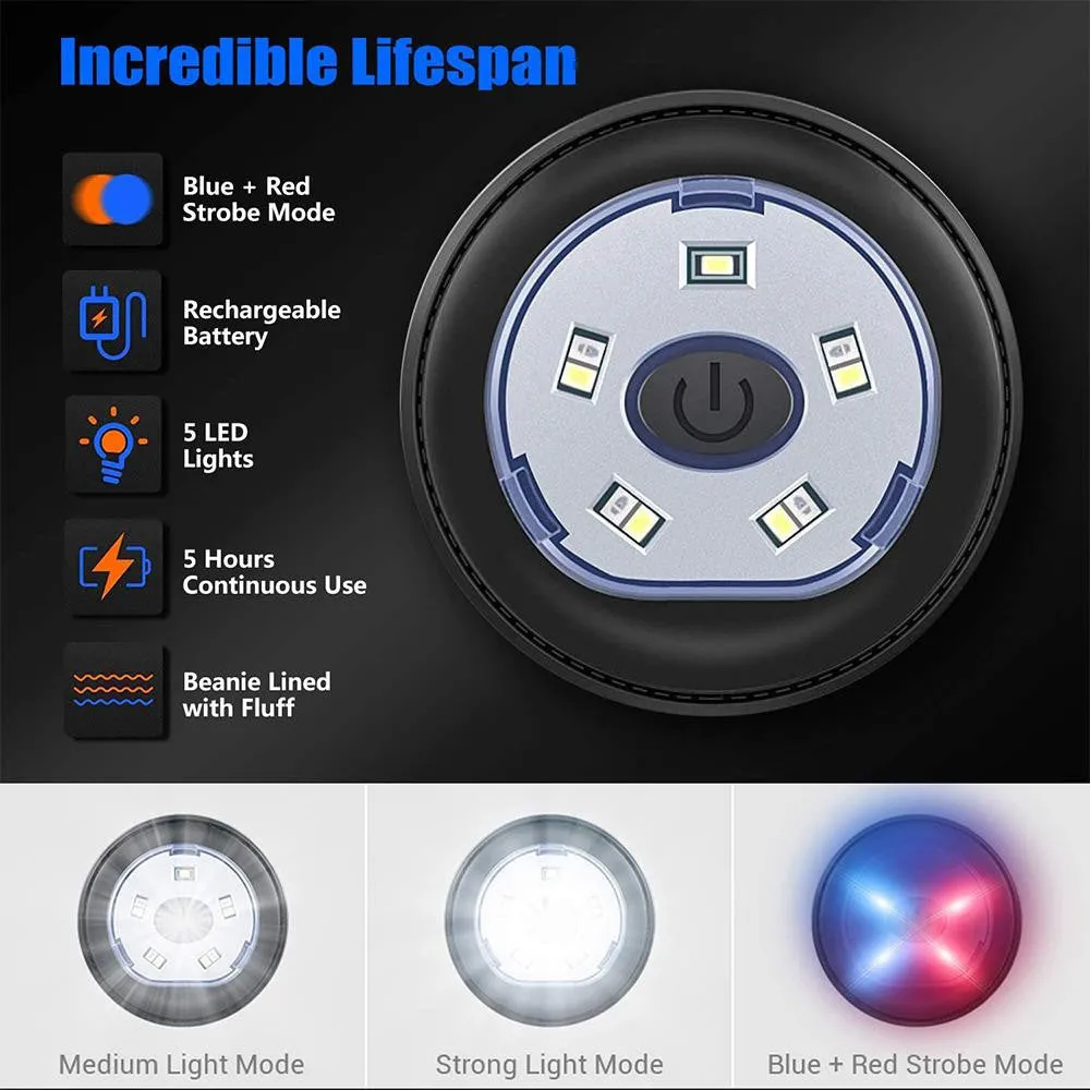 LED Lighted Beanie with Music Speakers