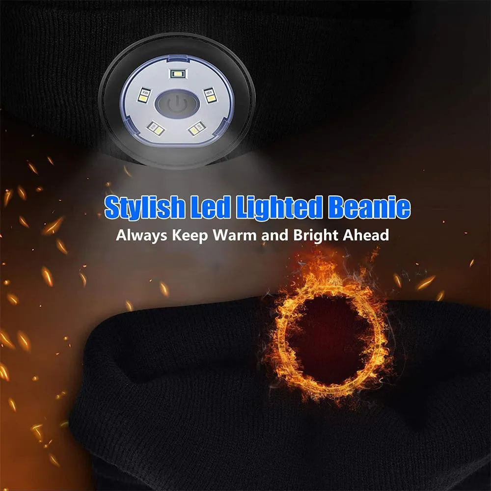 LED Lighted Beanie with Music Speakers