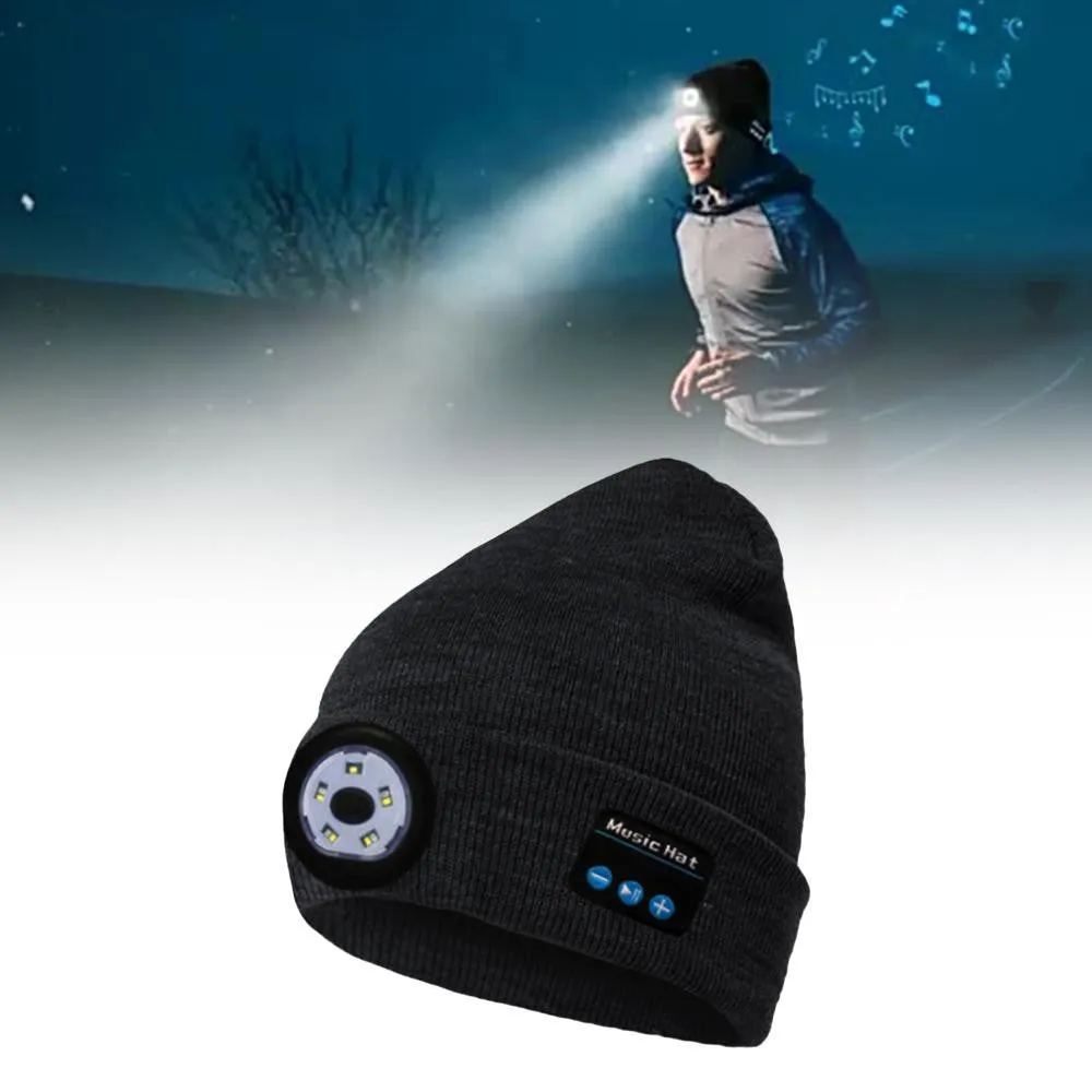 LED Lighted Beanie with Music Speakers