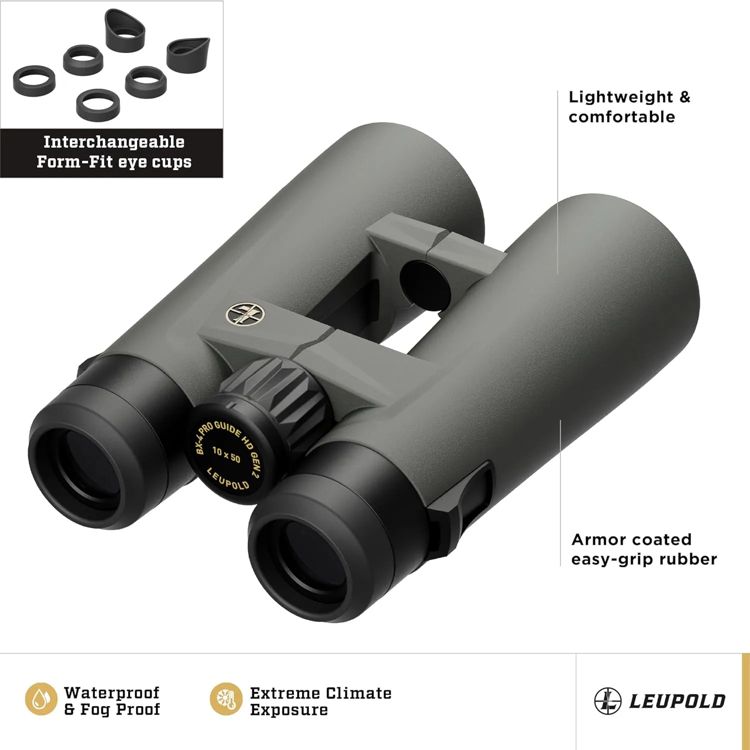 Leupold BX-4 Pro Guide HD Binoculars, 12x50mm Gen 2 (184763)