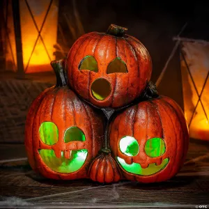 Light-Up Jack-O’-Lantern Trio Halloween Decoration