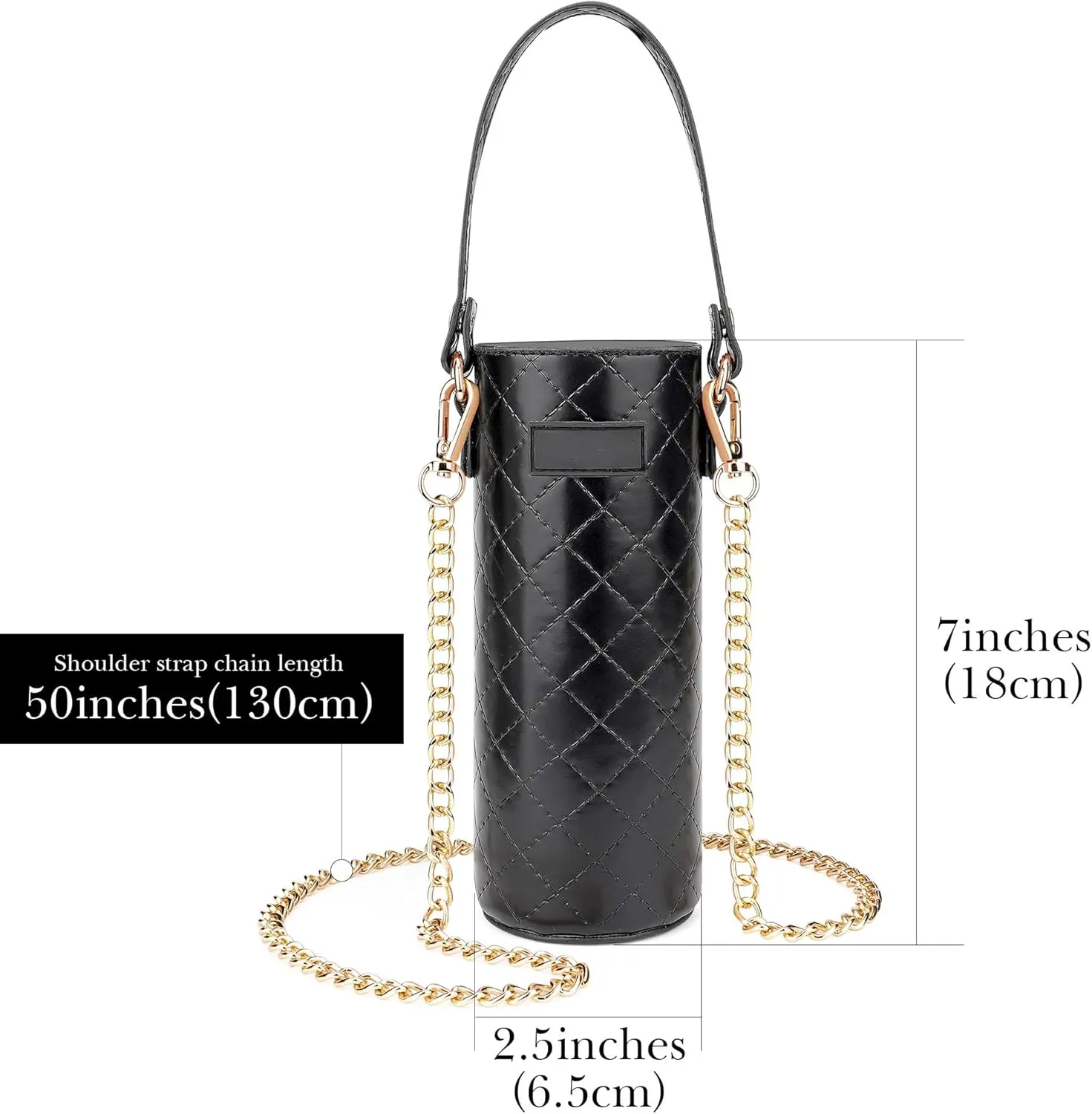 Linkidea Disposable Water Bottle Sleeve Compatible with Smartwater 16.9/20Fl Oz, Lifewtr 16.9/20Fl Oz, Vegan Leather Bottled Water Cover Holder with Shoulder Strap