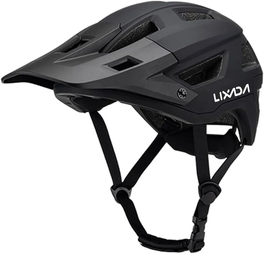 Lixada Adult Bike Helmet Mountain Helmet Road Bike Helmet Adjustable Dial Removable Visor Ventilation Cycling Helmet for Men Women 55-61cm