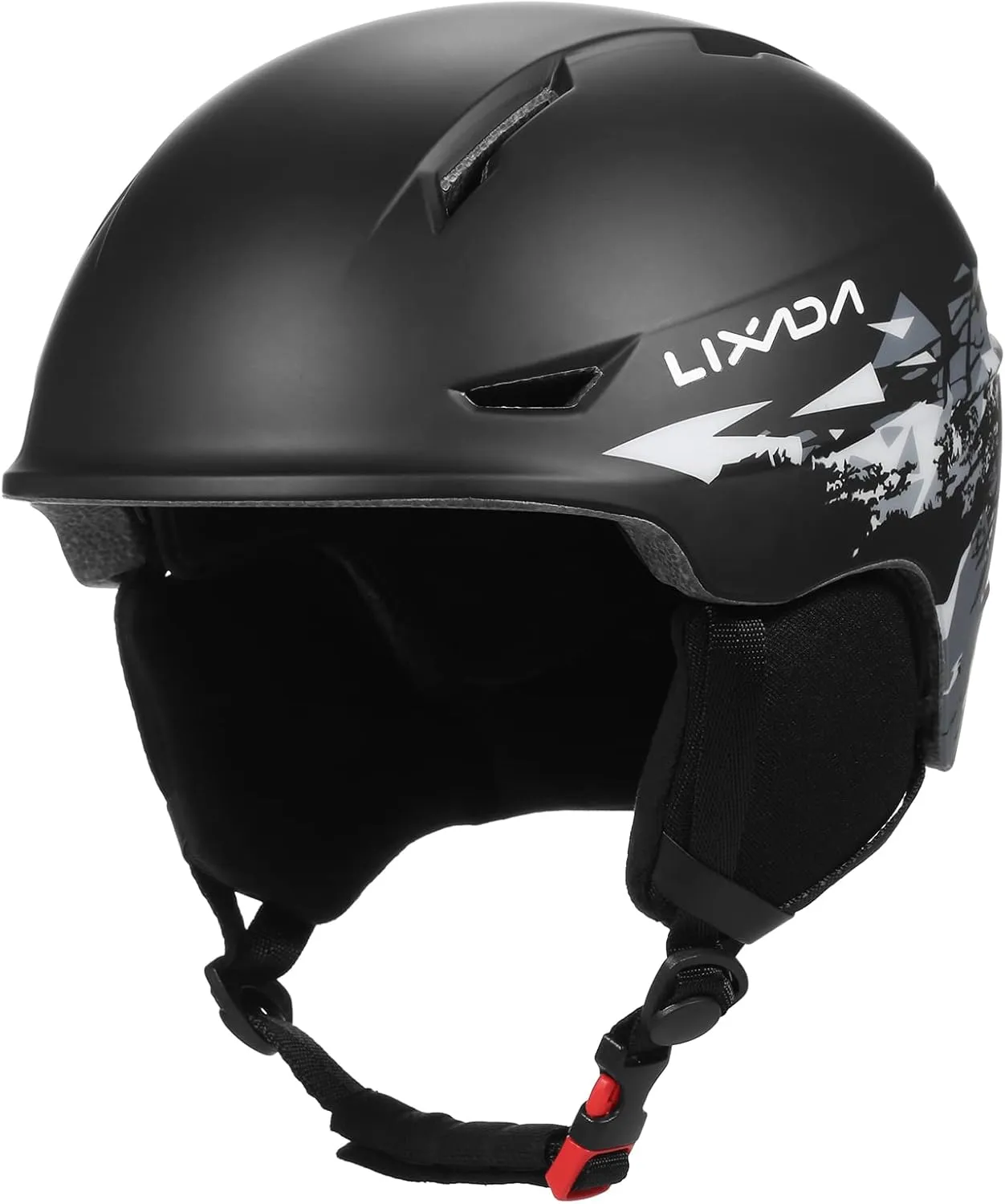 Lixada Snowboard Helmet with Detachable Earmuff Safety Skiing Helmet with Goggle Fixed Strap Professional Skiing Snow Sports Helmet Men Women
