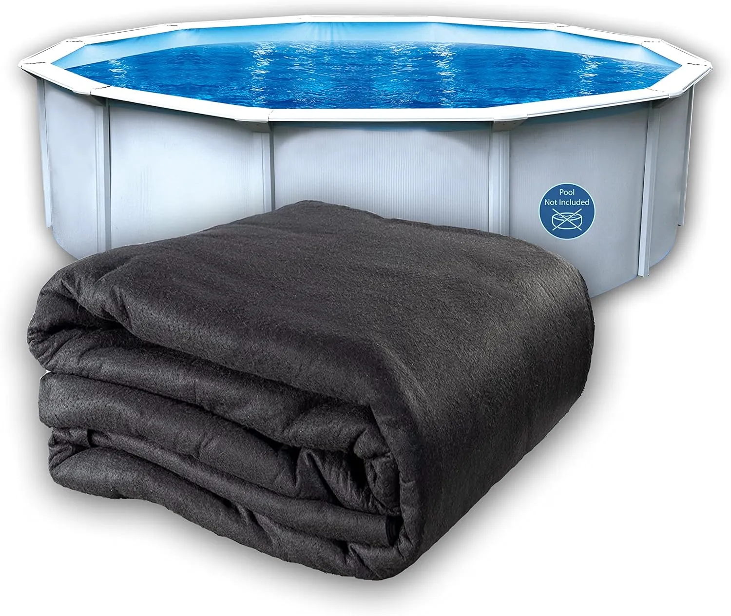LL12R Above Ground Pad 12' Round, Protects The Bottom of Aboveground Pool and Extends Life of The Liner, Strong and Durable Puncture Resistant Polyester Geotextile Material, Black