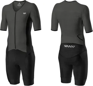 Logas Men‘s Triathlon Suit Trisuit Race Skinsuit Cycling Speed Suit Swimskin Bike Swim Run