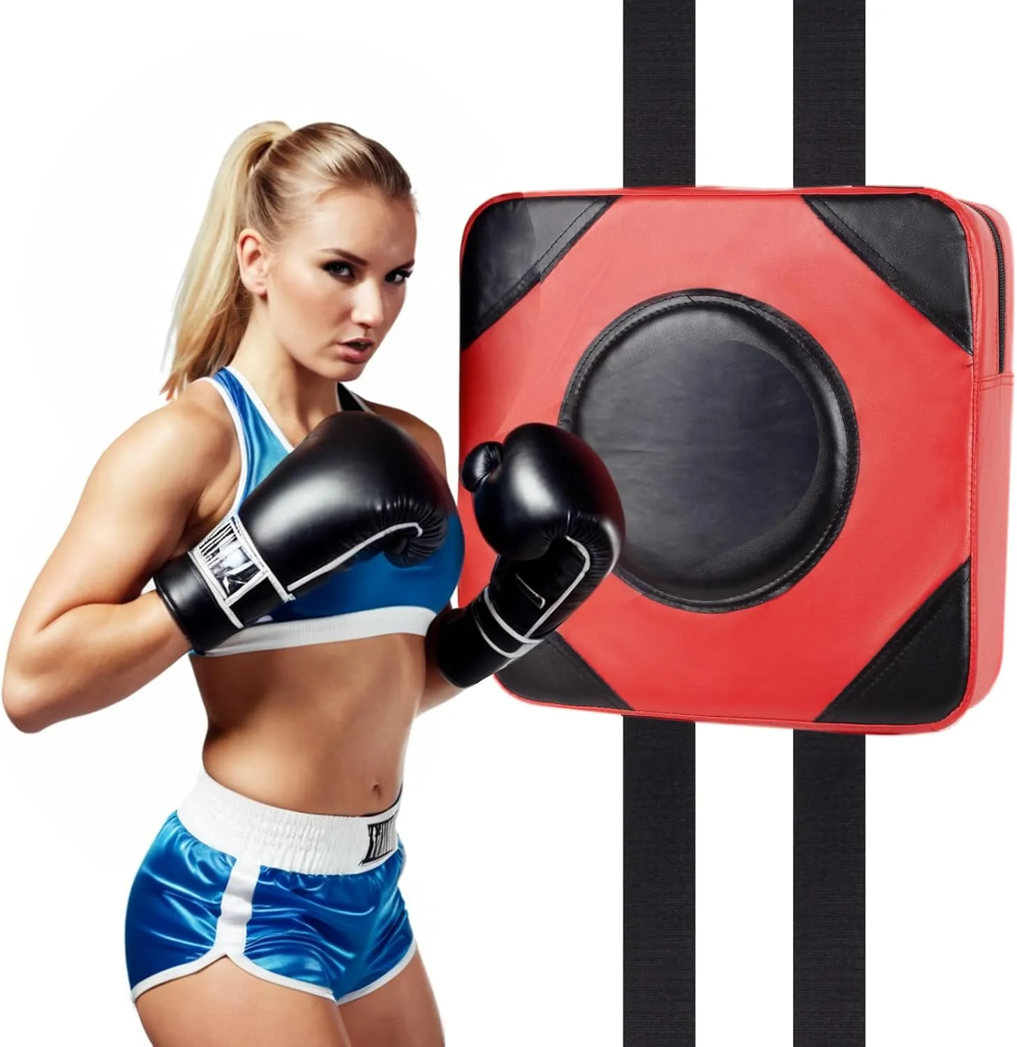 LuiceABC Wall Punching Boxing Pad, Wall Focus Target Foam, Boxing Fitness Wall Punch Bag, Leather and High Elastic Sponge Bag for Sports Training, Adjustable Height