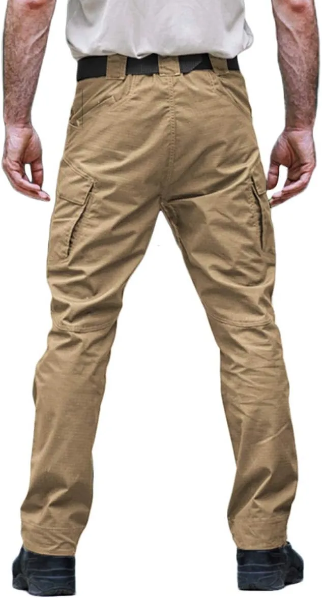 MAGCOMSEN Men's Tactical Pants with 9 Pockets Rip-Stop Lightweight Work Hiking Pants