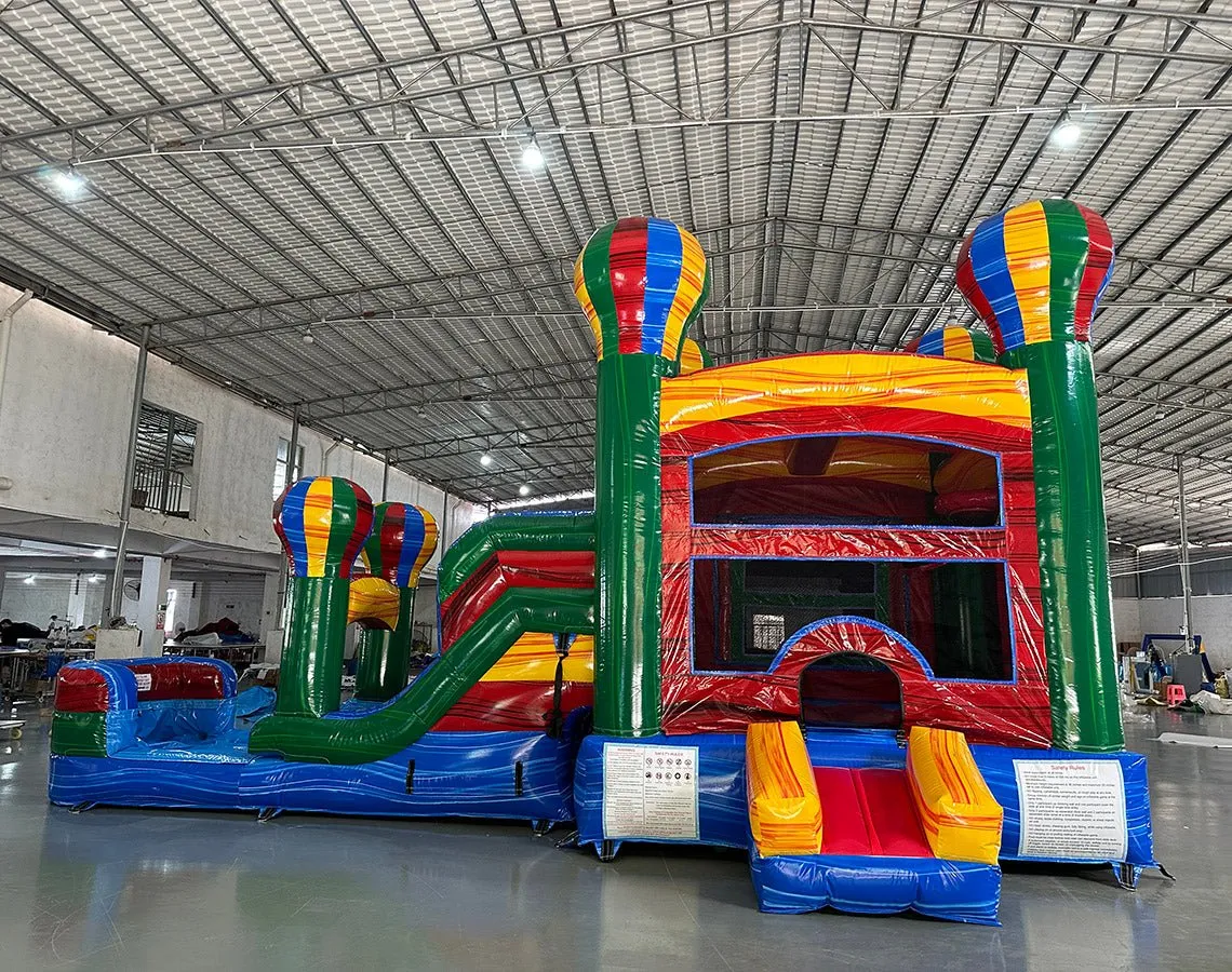 Marble Balloon Econo Bounce House with Slide (Wet/Dry)