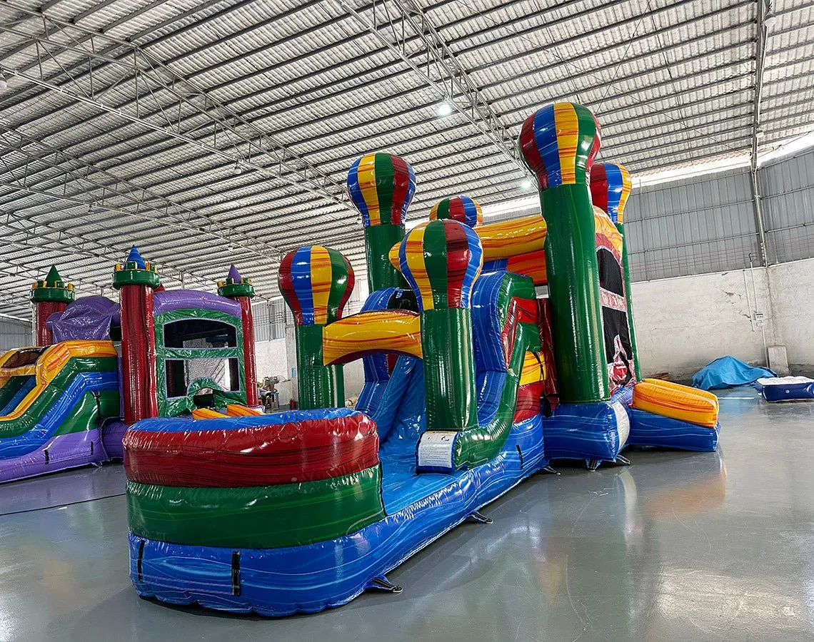 Marble Balloon Econo Bounce House with Slide (Wet/Dry)