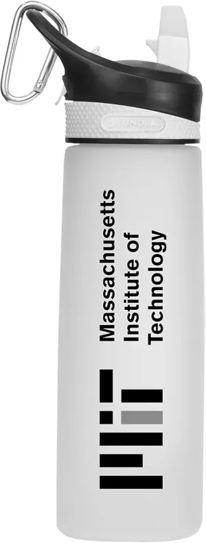 Massachusetts Institute for Technology Tritan Plastic Frosted Sport Water Bottle, Design-1 - White