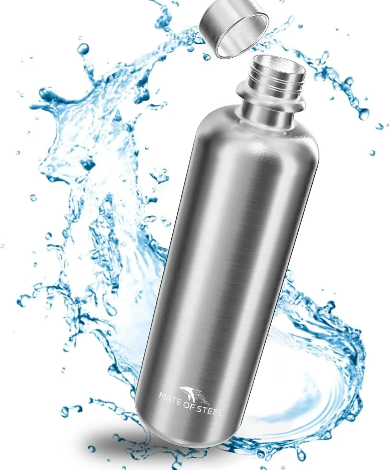 MATE OF STEEL® 25oz Stainless Steel Bottle Replacement for Sodastream Terra,Fizzi & Art - Leak-Proof Dishwasher Safe Plastic Free Water Bottle