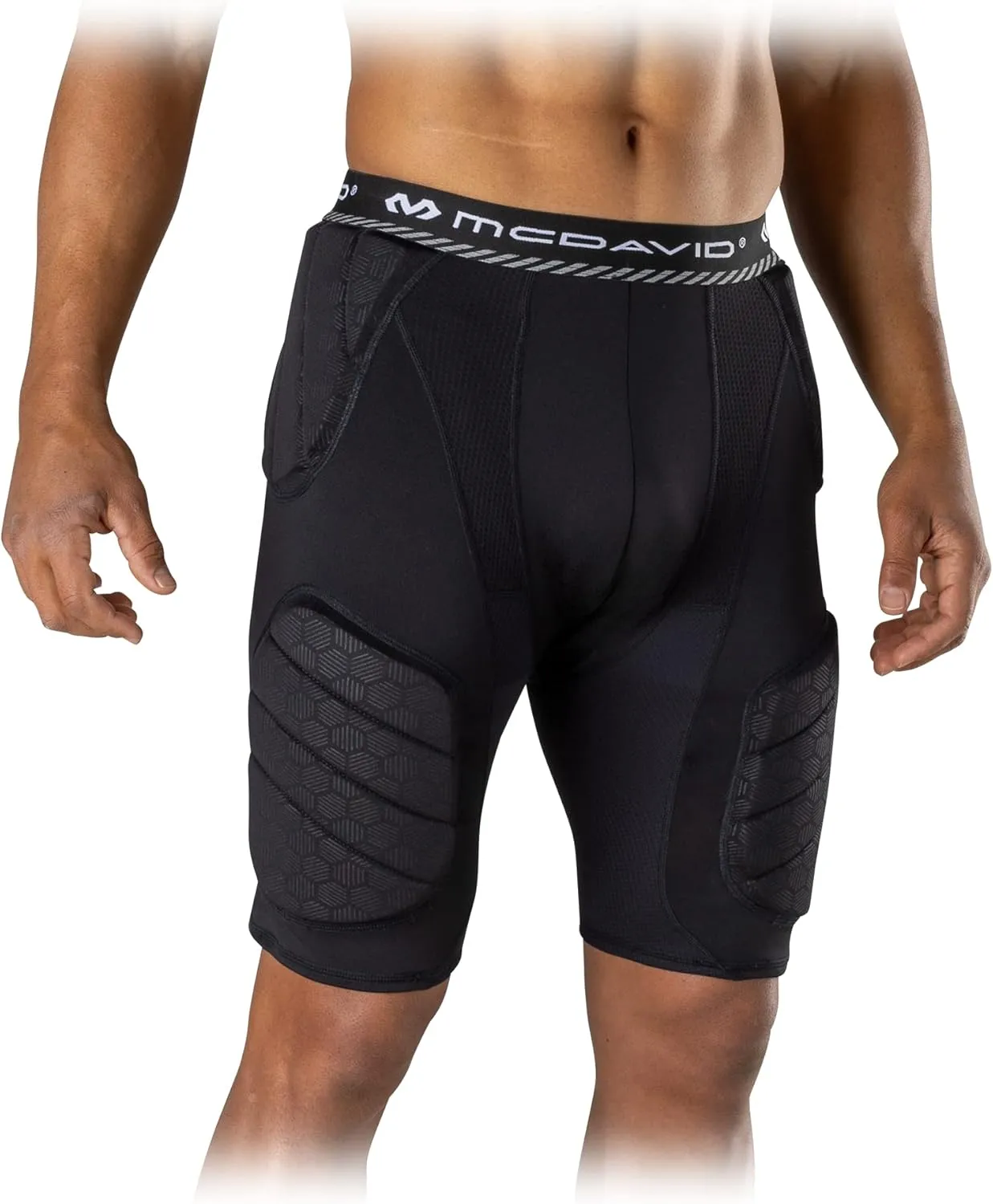 McDavid Football Girdle for Men - Durable & Breathable 5-Pad Girdle with Hard-Shell Thigh Guards for Padded Support, Ideal for Football & Lacrosse (Adult)