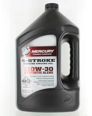 Mercury - Mercruiser 92-8M0142151; W 10W30 4-Stroke Synthetic Blend Gallon mp Made by Mercury - Mercruiser