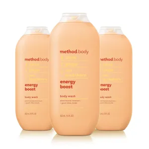 Method Body Wash, Energy Boost, 18oz (Pack of 3)