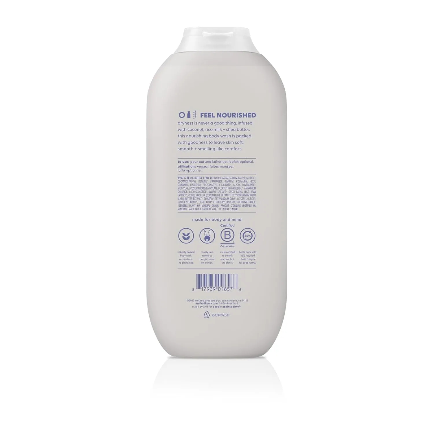 Method Body Wash, Simply Nourish, Coconut, 18 Fl Oz (Pack of 2)