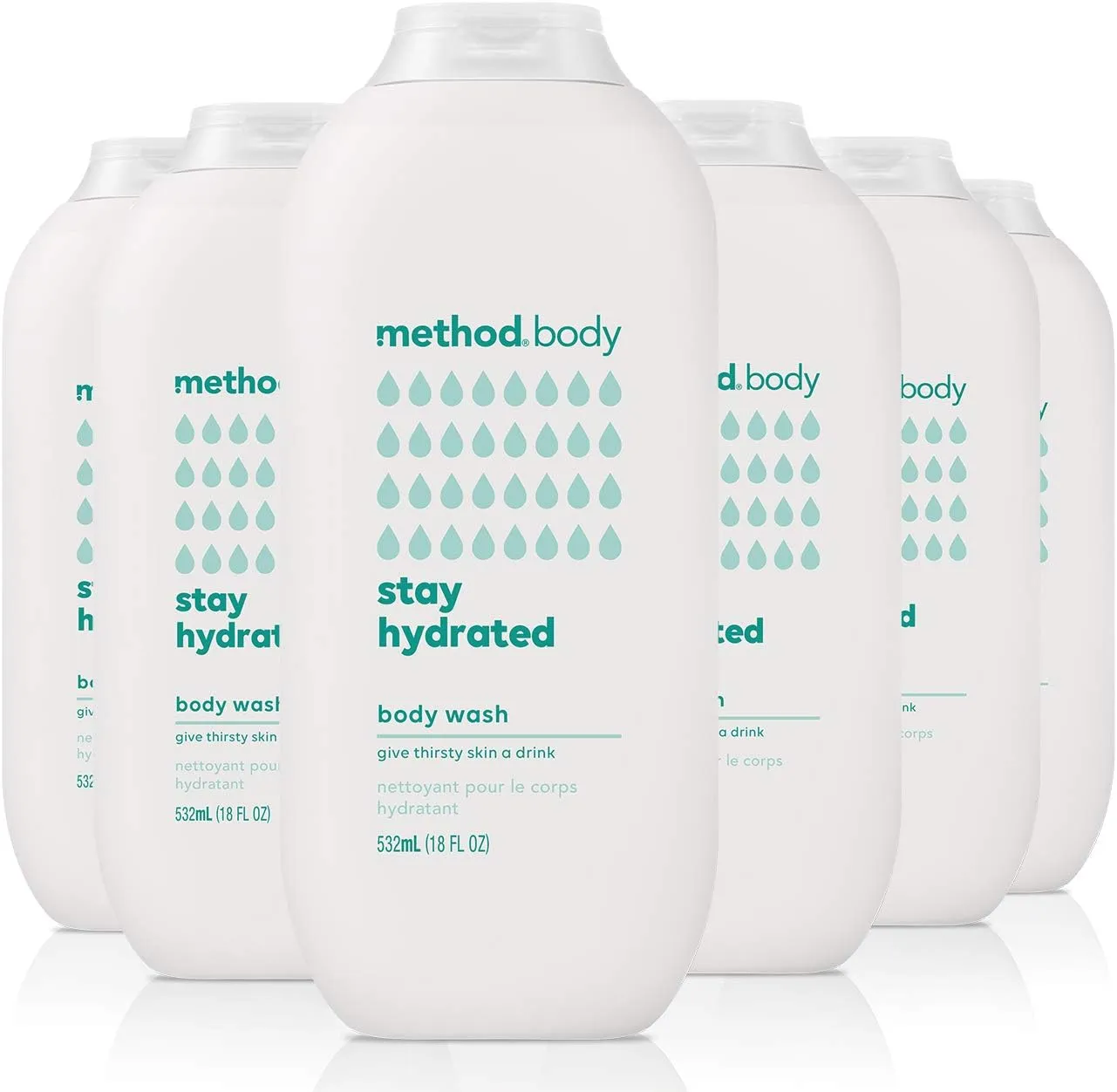 Method Body Wash, Stay Hydrated, Paraben and Phthalate Free, 18 oz (Pack of 6)