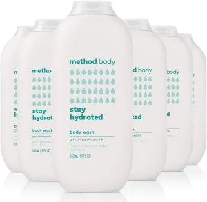 Method Body Wash, Stay Hydrated, Paraben and Phthalate Free, 18 oz (Pack of 6)