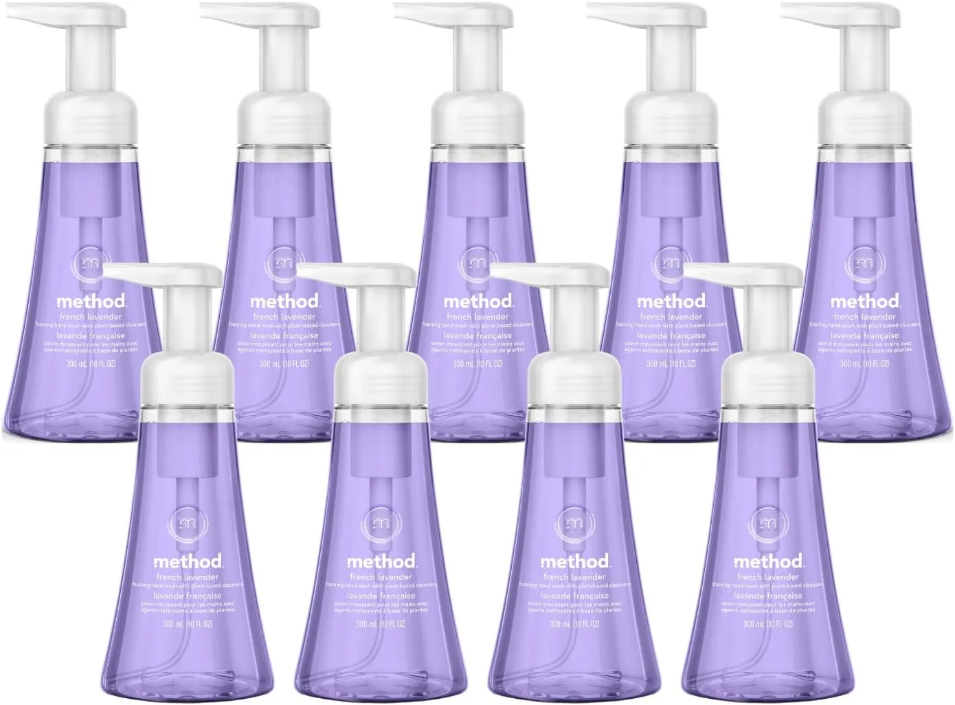 Method Foaming Hand Soap, French Lavender, 10 Ounce (Pack of 9)