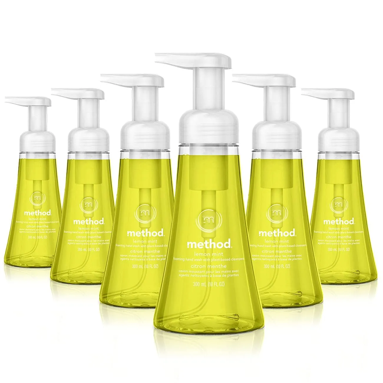 Method Foaming Hand Soap, Lemon Mint, Biodegradable Formula, 10 Fl Oz (Pack of 6)