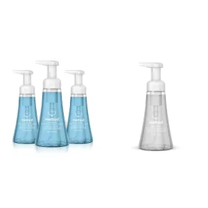 Method Foaming Hand Soap, Sea Minerals and Sweet Water Scents, Paraben-Free, 3 Pack of 10 oz and 1 Pack of 10 oz