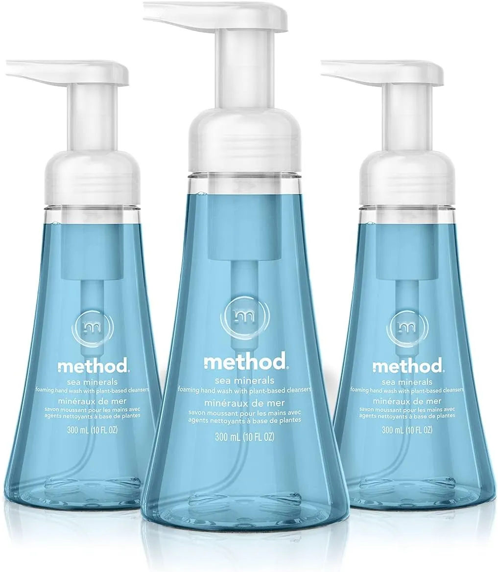 Method Foaming Hand Soap, Sea Minerals, Paraben and Phthalate Free, Biodegradable Formula, 10 fl oz (Pack of 3)