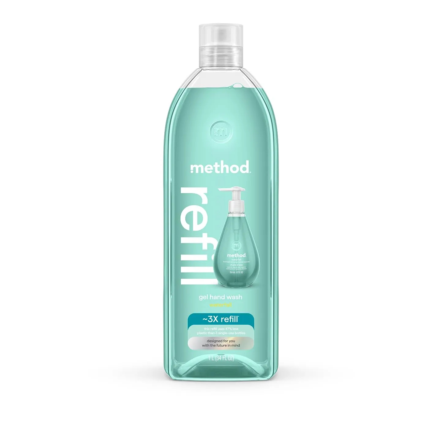 Method Gel Hand Soap, Refill, Waterfall, 34 oz (Packaging May Vary)