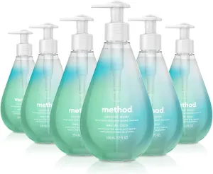 Method Gel Hand Wash, Coconut Water, Biodegradable Formula, 12 fl oz (Pack of 6)