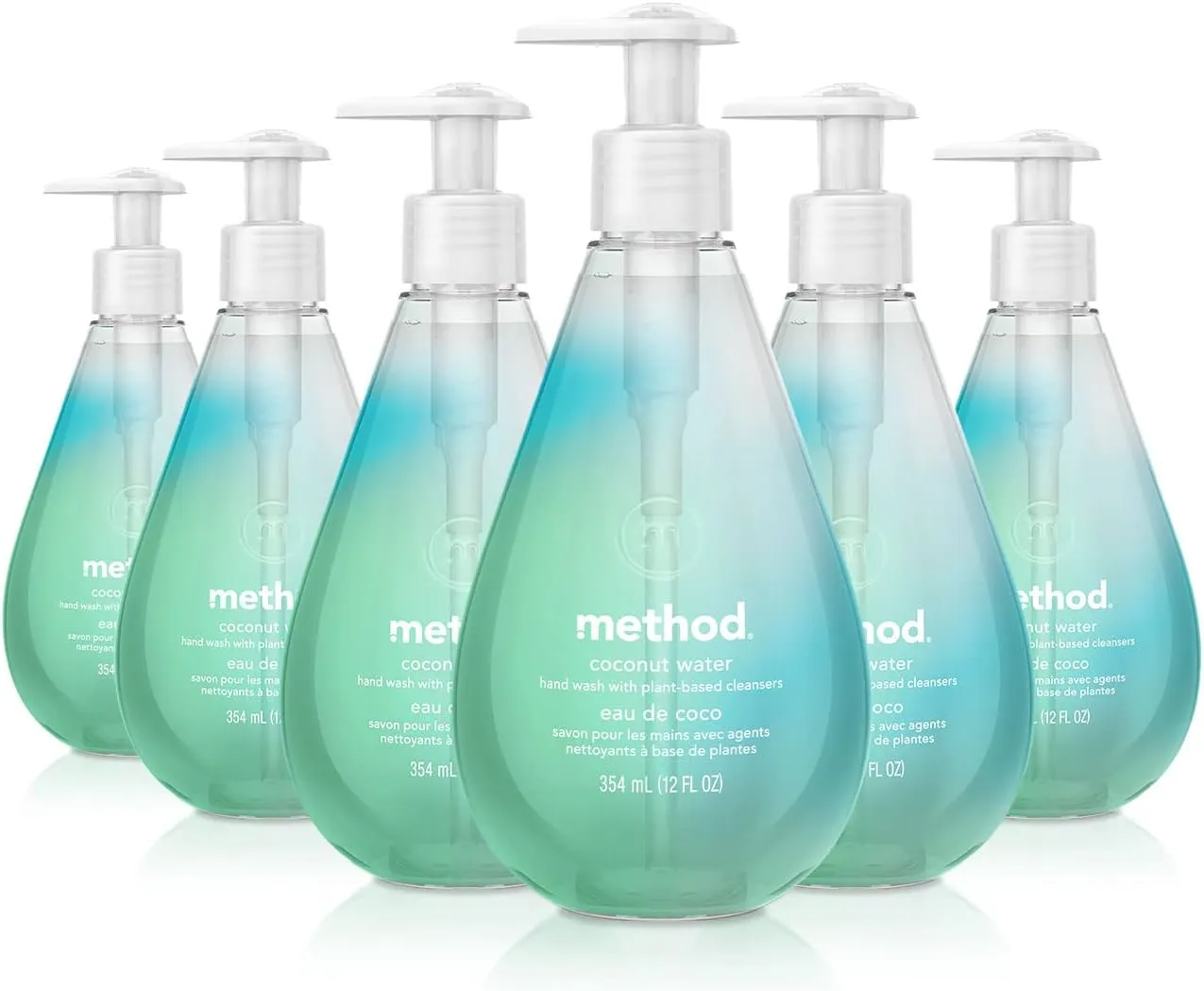 Method Gel Hand Wash, Coconut Water, Biodegradable Formula, 12 fl oz (Pack of 6)