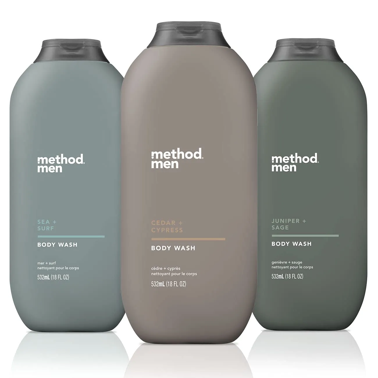 Method Men, 3-pack Body Wash 18 Oz Each (Sea   Surf, Cedar   Cypress, Juniper   Sage)