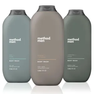 Method Men, 3-pack Body Wash 18 Oz Each (Sea   Surf, Cedar   Cypress, Juniper   Sage)