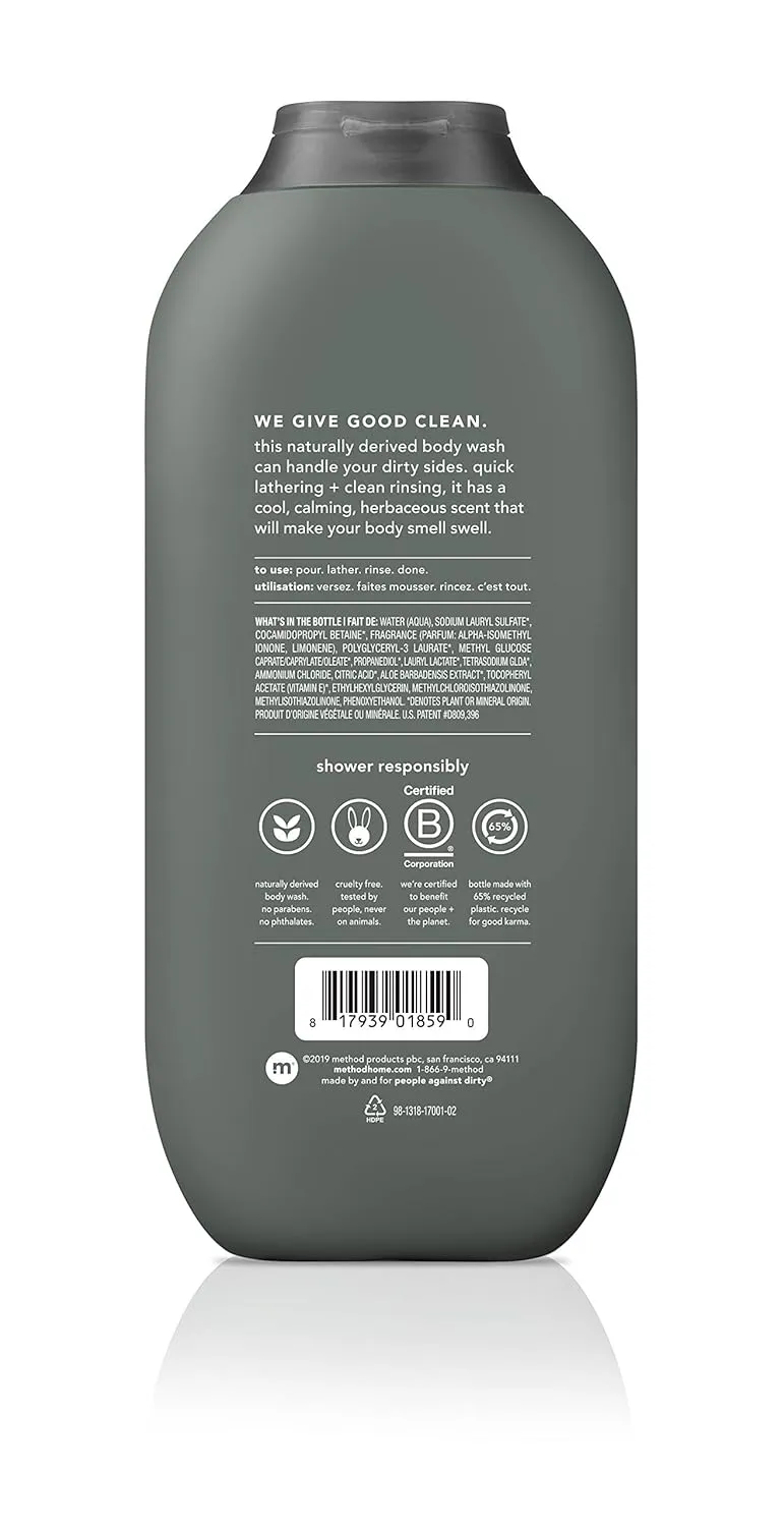 Method Men, 3-pack Body Wash 18 Oz Each (Sea   Surf, Cedar   Cypress, Juniper   Sage)