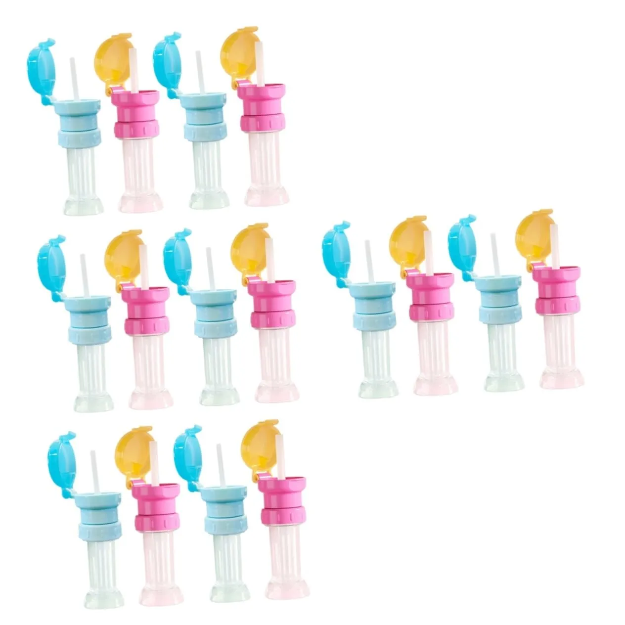 Mikikit 4sets Multi-function Boys and Girls Water Bottle Adapters Straw Toddlers Bottle Topper Straw Set 4pcs*4