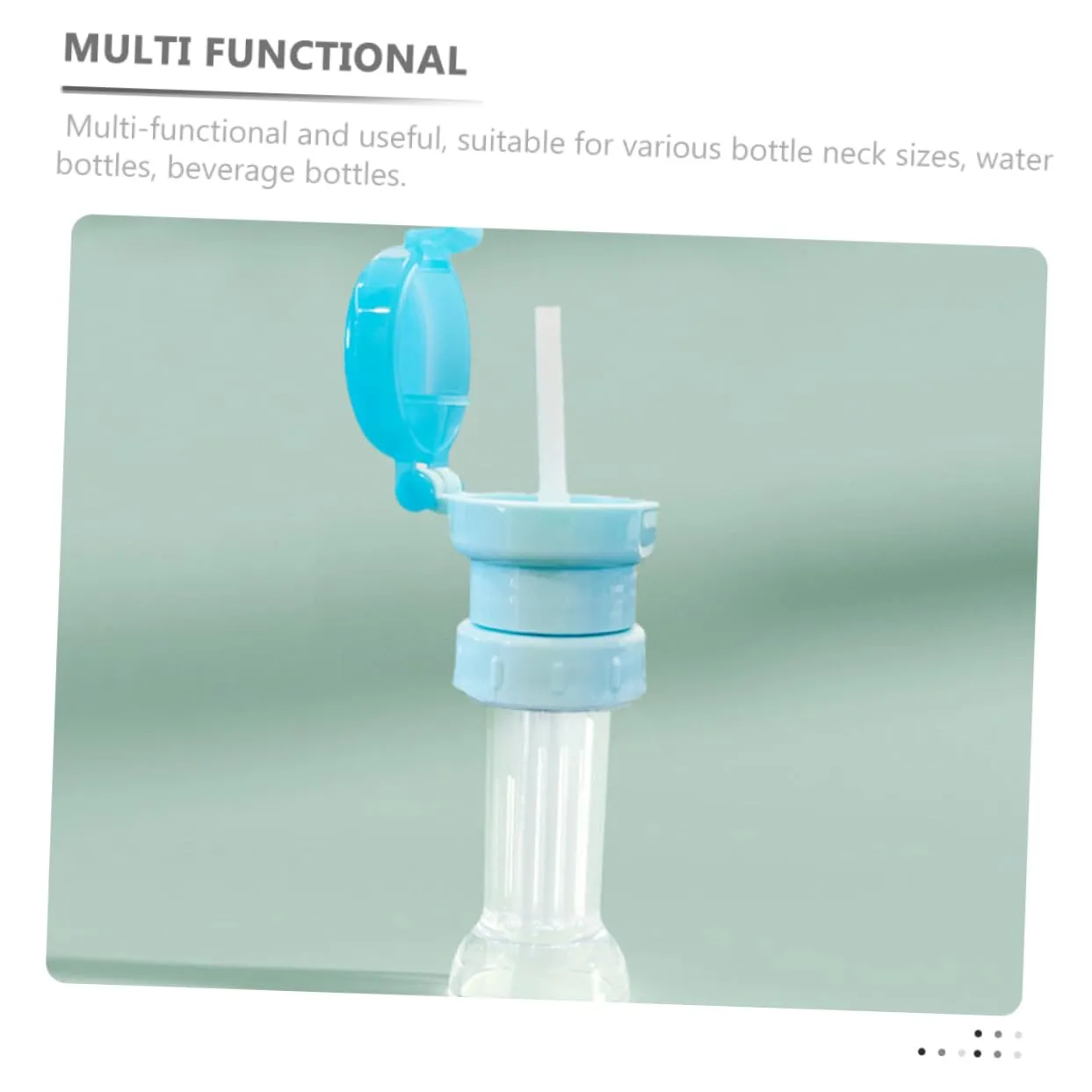 Mikikit 4sets Multi-function Boys and Girls Water Bottle Adapters Straw Toddlers Bottle Topper Straw Set 4pcs*4