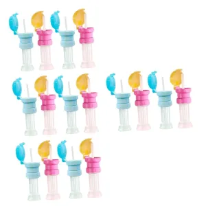 Mikikit 4sets Multi-function Boys and Girls Water Bottle Adapters Straw Toddlers Bottle Topper Straw Set 4pcs*4