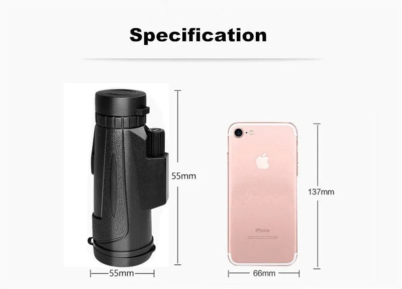 Mini 12x50 Night Vision Wifi IR Monocular Device