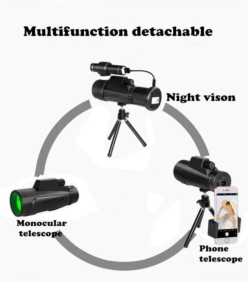 Mini 12x50 Night Vision Wifi IR Monocular Device