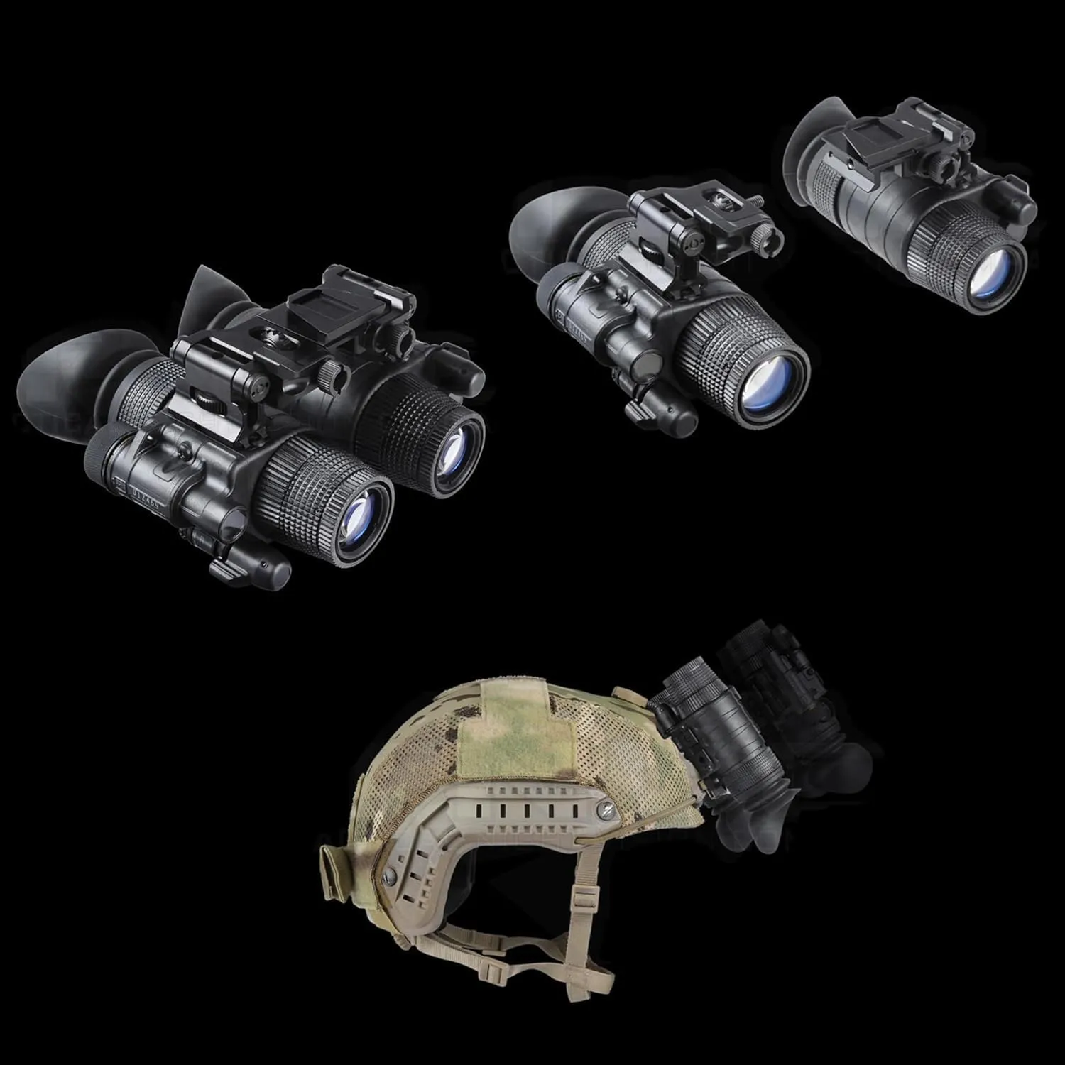 Modular Helmet Mount for MUM/GT-14，Binocular Bridge System NVG Mount，Night Vision Goggles Night Vision Adapter,Dual Folding Arm Helmet Mount Dovetail