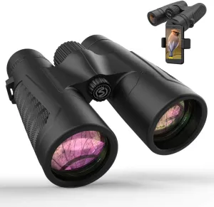 Monocular Telescope High Performance Wide Angle Binoculars, Low Light 12X42 HD Beyond Waterproof Roof Prism Telescope Outdoor Travel
