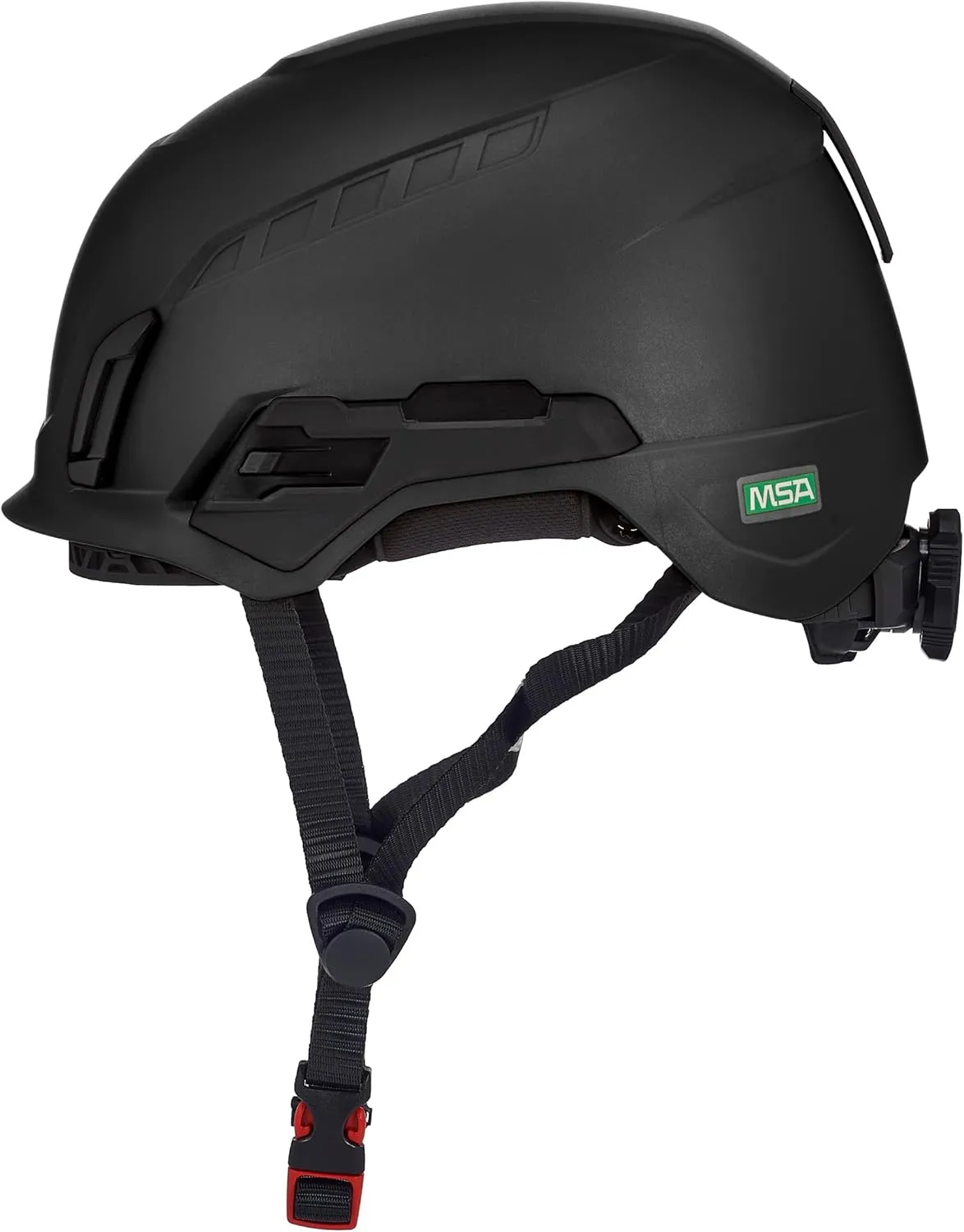 MSA V-Gard H2 Pro Safety Helmet with Comfortable Fas-Trac III Ratchet Suspension |Push-Button Accessory Rail and Universal Lighting Clips | Standard Size