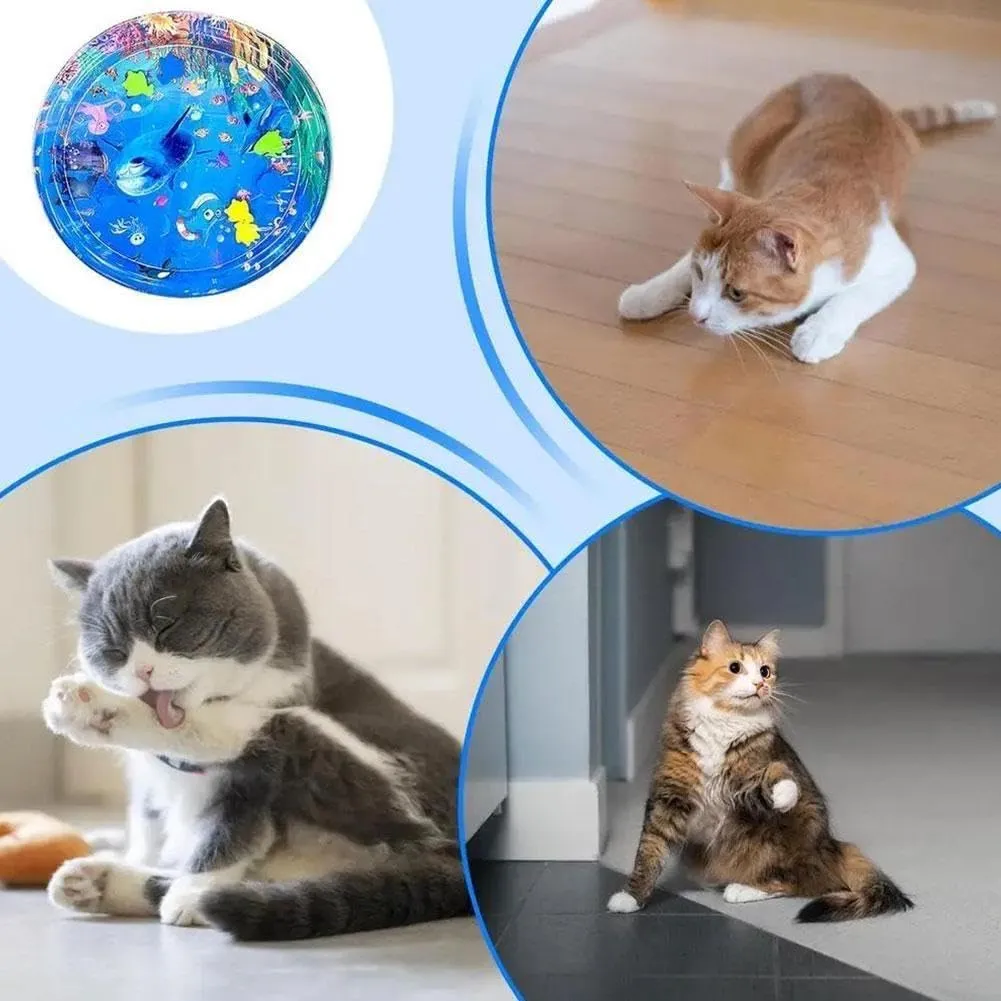 NEW 1 PCS Inflatable Pat Pad Baby Pets Pat Pad PVC Marine Animal Water Pad Inflatable Baby Pad Toy Crawling Water Toy Water, 40-inch Diameter