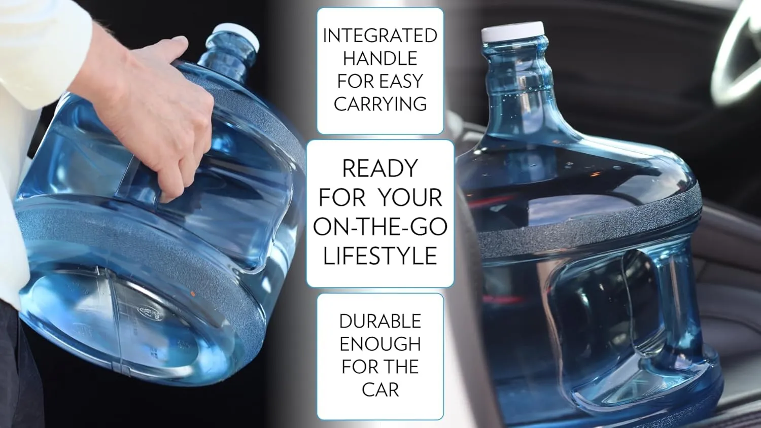 New Wave Enviro Polycarbonate Water Bottle, 3-Gallon, Screw Top Cap with Integrated Handle for Easy Carrying, Built for Durability