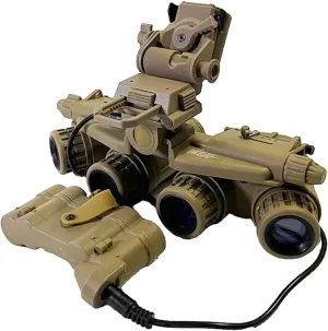 Night Vision Binoculars for Adults, Airsoft Helmet GPNVG 18 Night Vision Goggle NVG Model   Nylon L4G24 Mount for Hunting & Camping (DE 1)