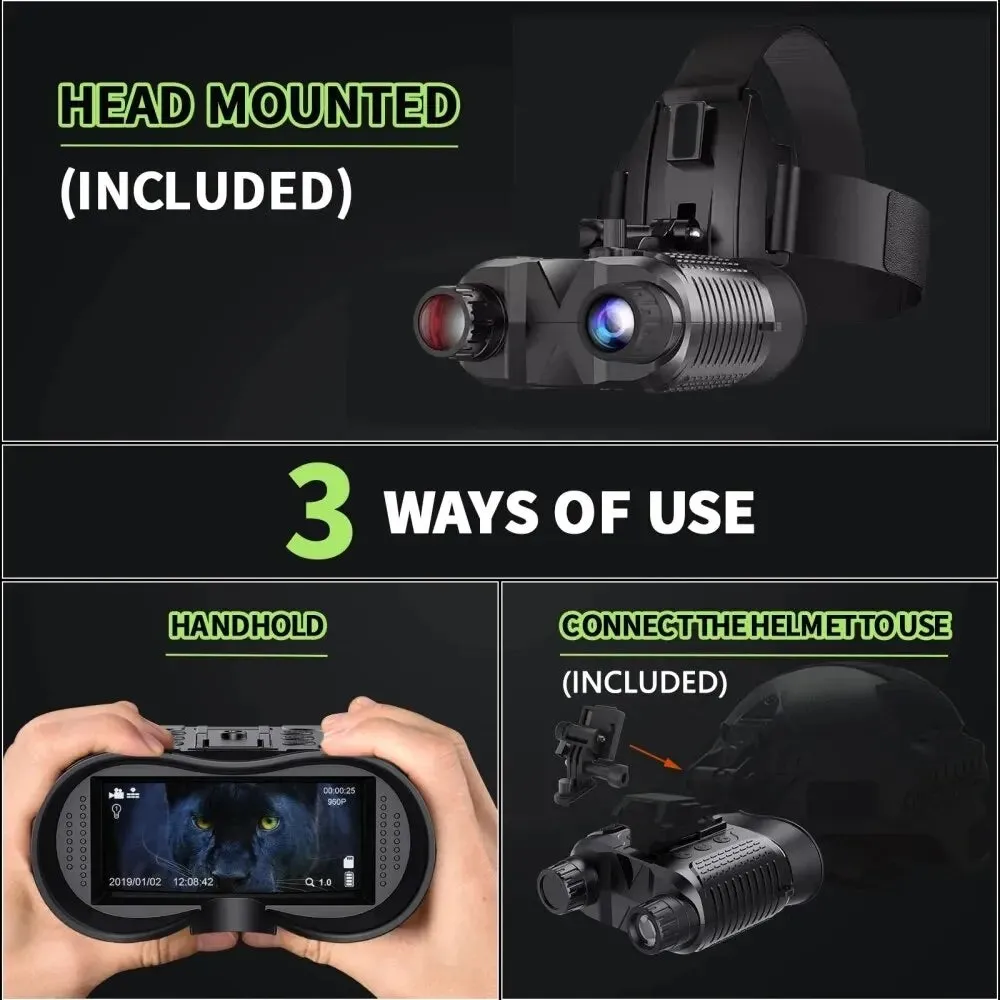 Night Vision Binoculars NV8160 8X Zoom Tactical Helmet Mount for Hunting