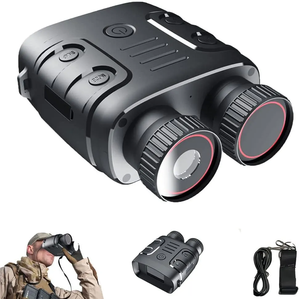 Night Vision Binoculars,1080P 5X Digital Zoom 984Ft 7-Level Adjustable Infrared Night Vision for Photography,Wildlife Watching,Camping