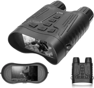 Night Vision Binoculars/4K 8X Infrared Night Vision Goggles Military with 32GB Memory Card and 3.2'' Large Screen Binoculars, Full Dark 300M