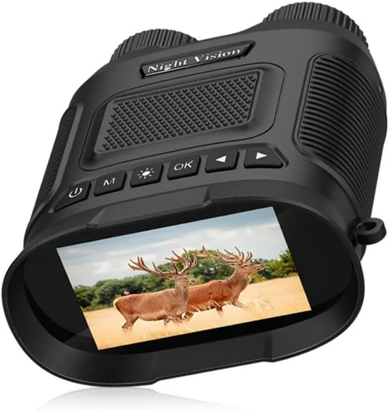 Night Vision Binoculars,Rechargeable Night Vision Night Vision Goggles with 2500mAh,3" Large Viewing Screen 8X Optical Zoom,984ft 3 Level Digital Infrared Night Vision Goggles