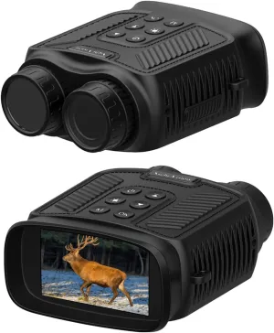 Night Vision Goggles, 2.5K 4MP Night Vision Binoculars for Adults, 3 Inch HD Screen Binoculars with 8X Digital Zoom, Type C, 5000mAh Rechargeable Battery (Green) (Black)