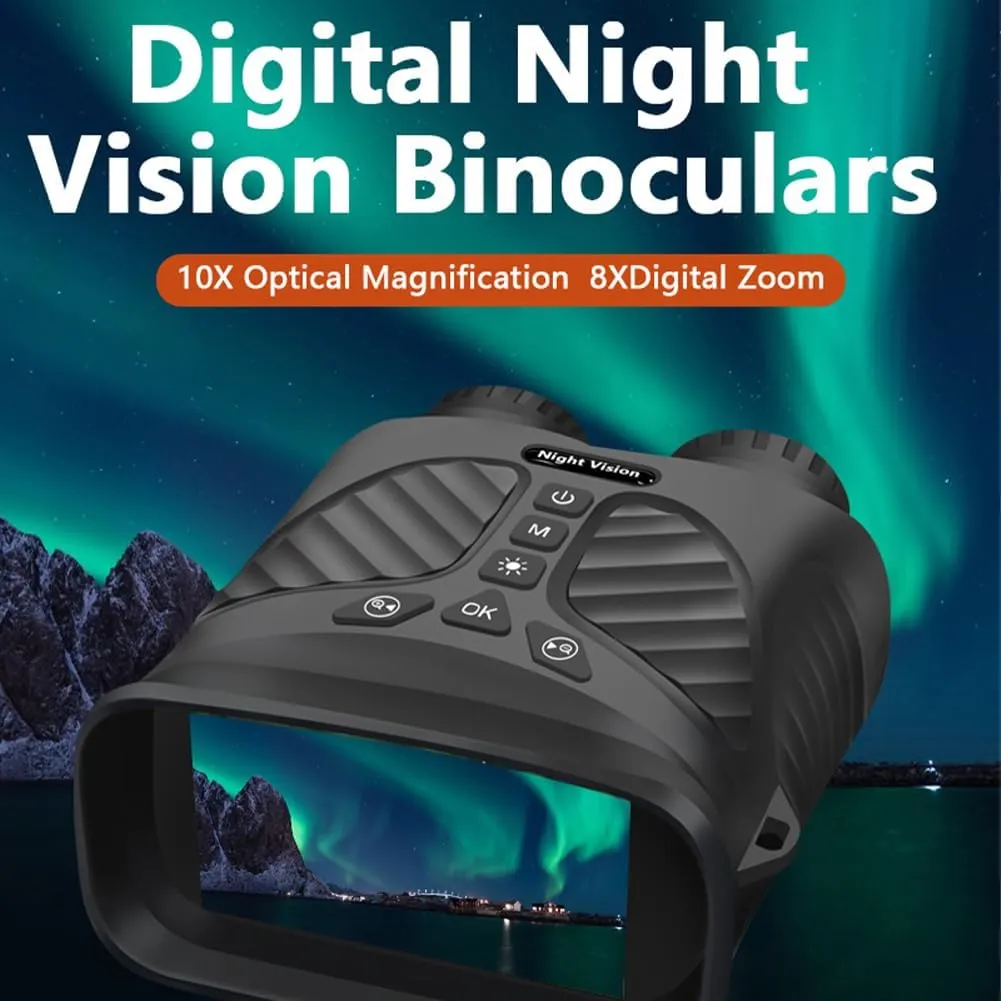 Night Vision Goggles 2.5K Digital Infrared Night Vision Binoculars,3'' Screen 8X Digital Zoom Rechargeable Hunting Night Vision for Outdoor Camping Black